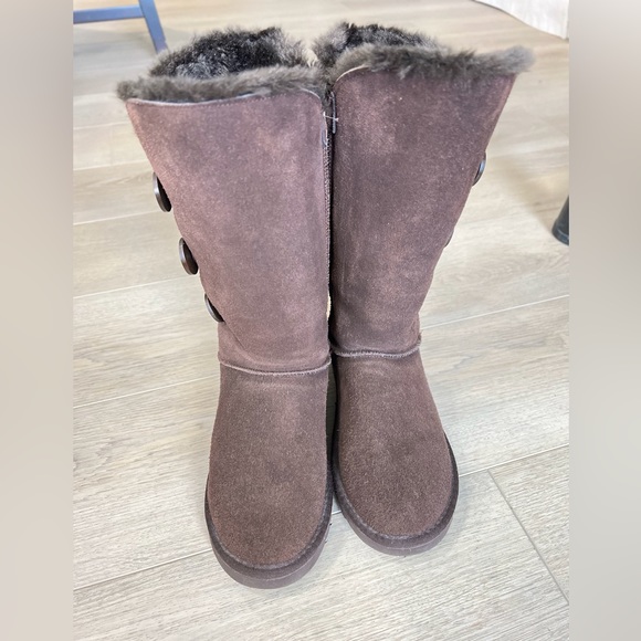 Ugg Bailey Button Tall boots Chocolate brown size 6 wide - Picture 2 of 15